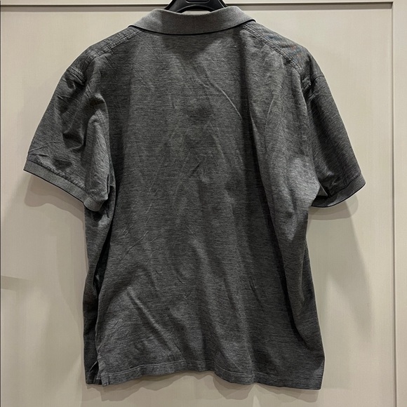 Ermenegildo Zegna Charcoal Polo Shirt with subtle contrast collar &’sleeve band - Picture 5 of 7